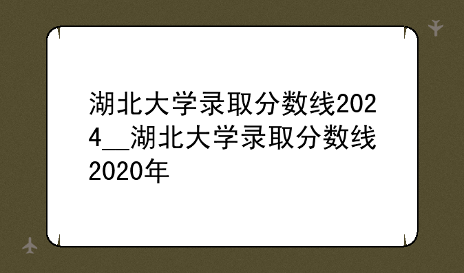 湖北大学录取分数线2024__湖北大学录取分数线2020年